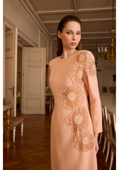 Senna Rosalın Dress Somon Somon
