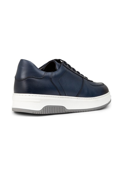 Deery Hakiki Deri Lacivert Erkek Sneaker Ayakkabı - 01965Mlcve05 Lacivert