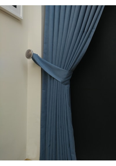 Evdepo Home Deniz Soft Pileli Fon Perde Indigo Mavi