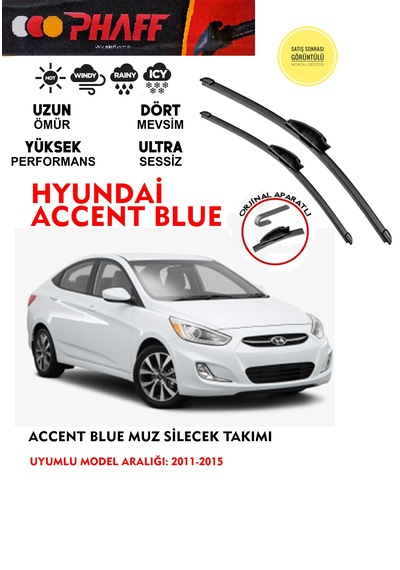 Hyundai Accent Blue Cam Silgeç Takımı Araca Özel Aparat