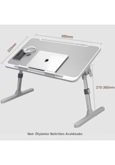 Monozone Yükseklık Ayarlı Fanlı Laptop Sehpası
