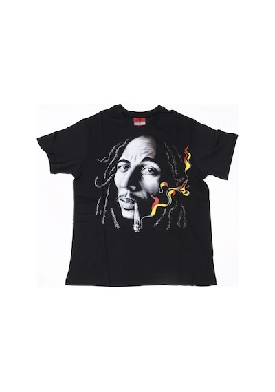 Bob Marley No:1 Tişört Siyah Çok Renkli