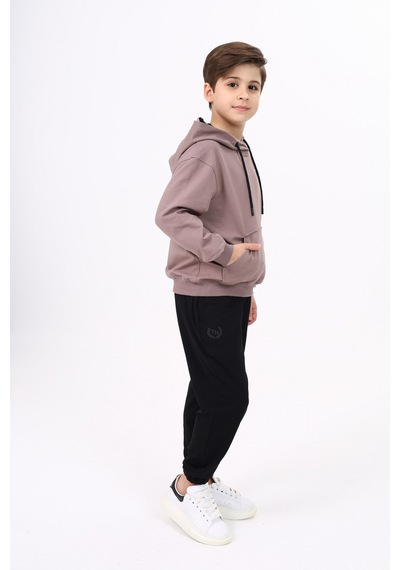 Toontoy Kids Toontoy Erkek Çocuk Relax Fit Kapüşonlu Cepli Hafif Düşük Omuz Baskılı Sweatshirt - 2 İplik Kahve Toontoy Kids Toontoy Erkek Çocuk Relax Fit Kapüşonlu Cepli Hafif Düşük Omuz Baskılı Sweatshirt - 2 İplik Kahve