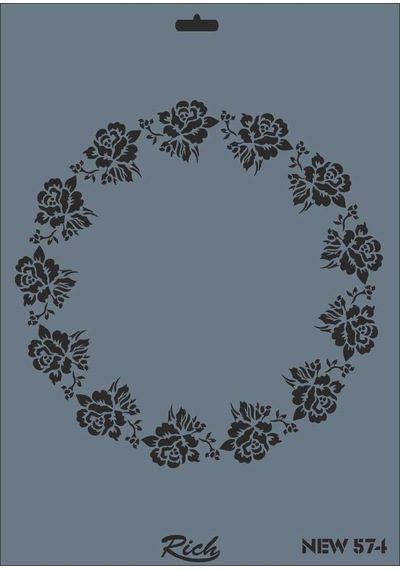 Rich New Seri N-574 Stencil 35X25 Cm