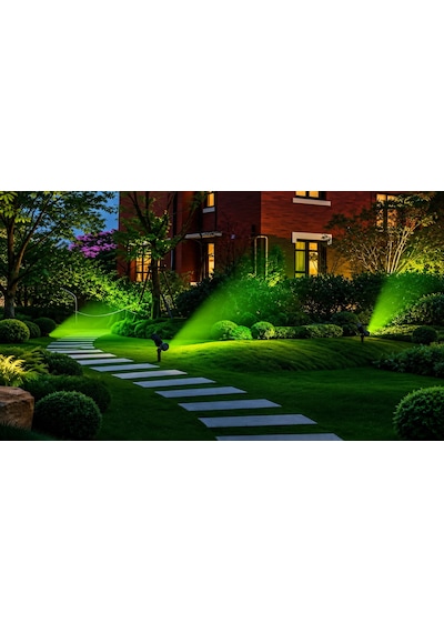 8w Güneş Enerjili Çim Solar Led Spot Lamba Bahçe Aydınlatma Sarı Renk 7 Ledli Hareket Sensörlü Su Geçirmez Bahçe Yol Teras Balkon Kapı Önü Yürüyüş Yolu Göl Kenarı İçin Uygun Sıcağa Soğuğa Dayanıklı