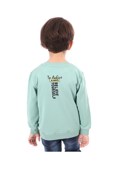 Toontoy Kids Toontoy Erkek Çocuk Strong Baskılı Sweatshirt Yeşil