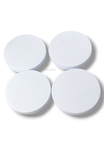 4'lü Set 58 Mm Dış Çap 55 Mm İç Çap Beyaz Logosuz Jant Göbeği Kapağı