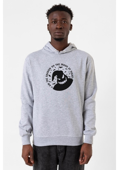 Oogie Boogie Grimelanj Erkek Kapşonlu 3ip Sweatshirt Gri