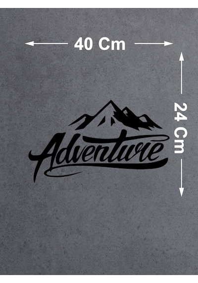 Adventure Sticker - Dağ Kamp 4x4 Off Road Pickup Sticker - Araba Oto Motosiklet Karavan Sticker - 00007 40x24 Cm