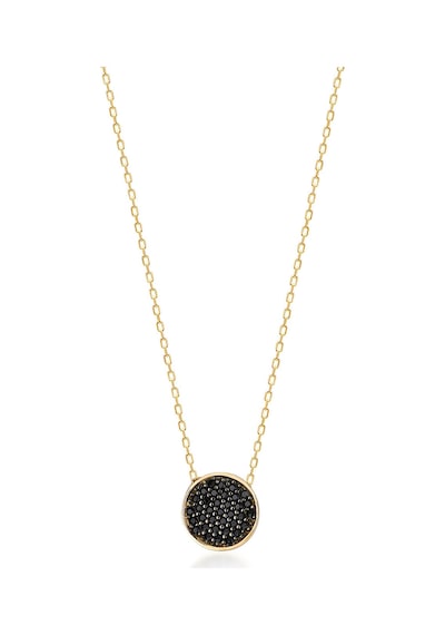 Cosar Silver 925 Ayar Zirkon Taşlı Yuvarlak Kolye Gold