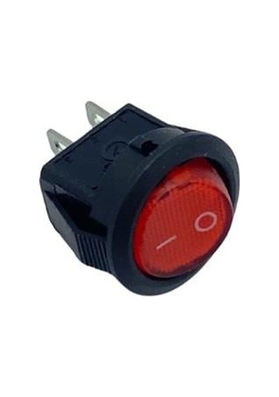 Tuşlu Anahtar Mını Yuvarlak Kırmızı Işıksız 2 Fiş On-off 3a 250v / 6a 125v Ac 16 Mm Kcd5