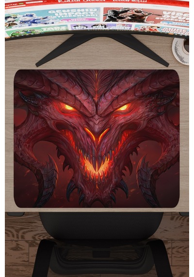 Diablo Kaymaz Dikişli Kauçuk Oyuncu Mousepad V2 - 48x40 Xl Gaming Mouse Pad Fare Altlığı