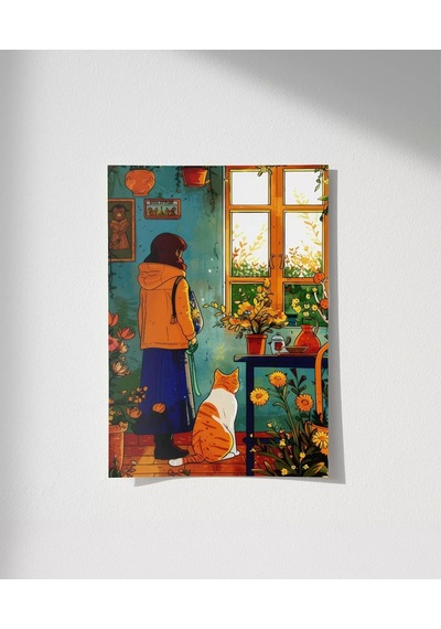 Çerçevesiz Poster Doğal Işık Ve Çiçekler