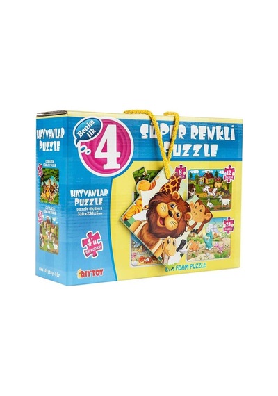 Diy-Toy Hayvanlar Süper Renkli Puzzle 1481