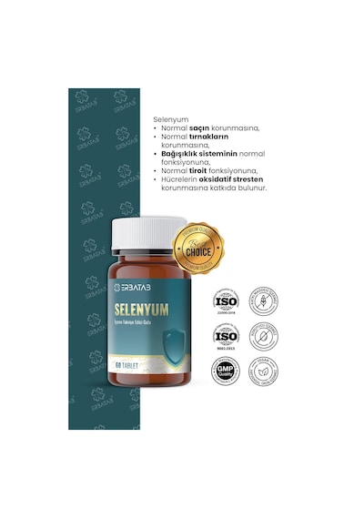 Erbatab Selenyum İçeren Takviye Edici Gıda 60 Tablet