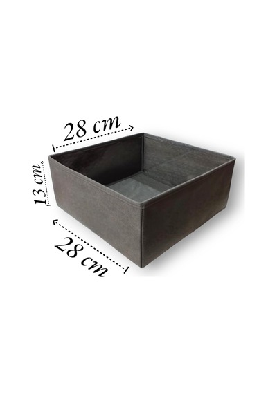 Antrasit 6'lı Çekmece İçi Düzenleyici Organizer Set - Çok Amaçlı Dolap İçi Kutu Seti Açık Beyaz