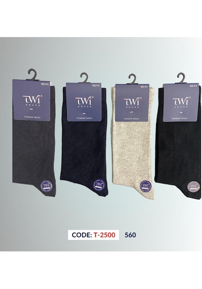 Twisocks Pamuk Soket Düz Karışık Çorap 12'li - Karışık Gri