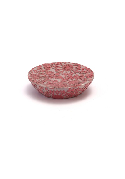 SABUNLUK PEMBE ÖRGÜ MODEL POLİRESİN 13x13x2cm