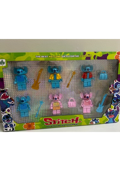 Stitch Figür Seti Aksesuarli Oyuncak Set 12 Parça Çok Renkli