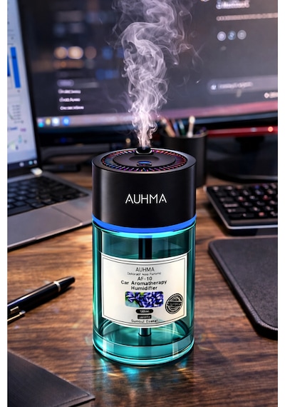Auhma Af-10 Şarjlı Araç İçi Nemlendirici & Aromaterapi Difüzörü - Yıldız Projeksiyonlu, 120ml