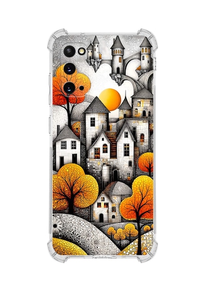 Printify Samsung Galaxy S20 İle Uyumlu Düşlerin Dansı Serisi Göçebe Şatolar Tasarımlı Uv Baskılı Köşe Korumalı Antişok Kılıf Şeffaf