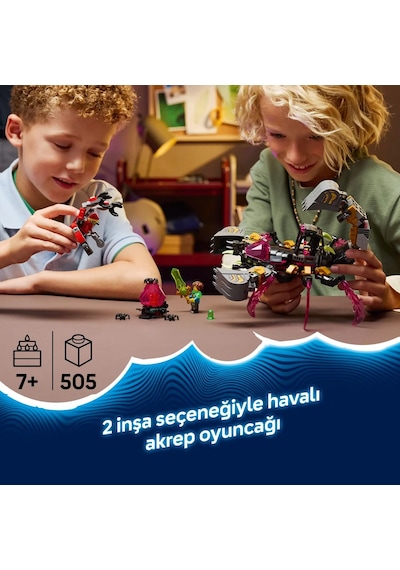 LEGO® DREAMZzz™ Kabus Akrep Kazıcı 71513 – 7 Yaş ve Üzeri Çocuklar için 3 Minifigür İçeren Yaratıcı Oyuncak Yapım Seti (505 Parça)