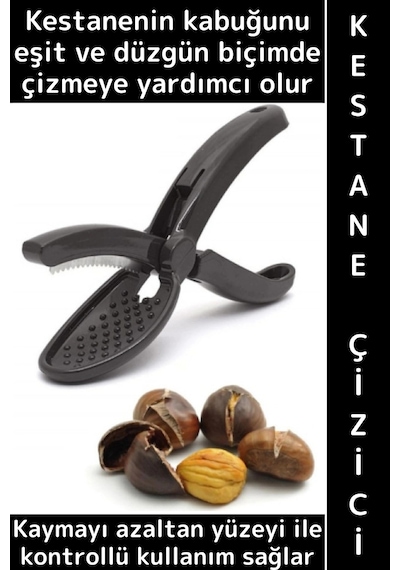 Wintoup Ergonomik Kaymaz Yüzey Güvenli Tutuş Kullanım Kabuk Kesme Çizme Şık Pratik Plastik Kestane Çizeceği