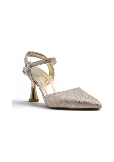 Hbz 0615 Simli Kadın Stiletto Gold