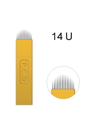 P.c.d 14 U Blade Gold Microblading İğnesi 100 Adet Diğer