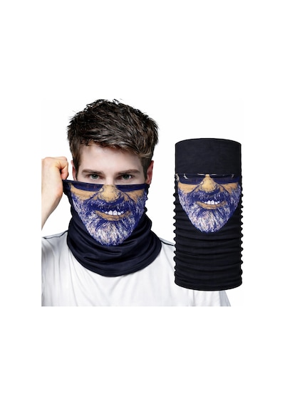 Mey İthalat Sakallı Yüz Desenli Baf Buff Çok Amaçlı Boyunluk &amp Maske 1 No