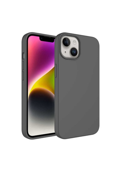 Apple Uyumlu iPhone 14 Plus Kılıf Sıvı Teknolojili Silinebilir Sert Zore Kivi Kapak Mavi Açık
