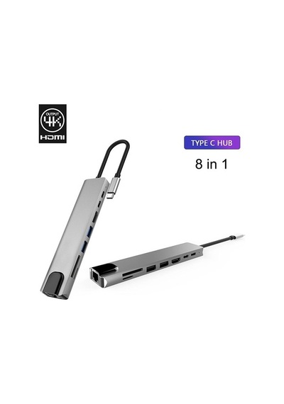 8 Port Bir Arada Multifunction Adaptör Dönüştürücü Çok İşlevli