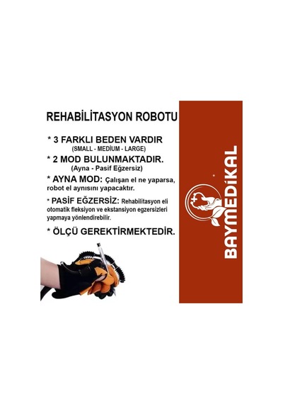 Syrebo Yetişkinler İçin El Rehabilitasyon Robotu Pasif Egzersiz, Ayna Terapi Ve Destekli Sağ El C10