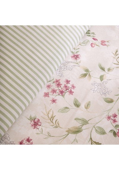 Kaşmir Home Papillon %100 Pamuk Tek Kişilik Nevresim Takımı Çağla Yeşil