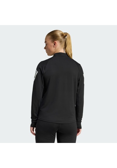 Adidas Adi365 Iconic Running 1/2 Fermuarlı Kadın Uzun Kollu T-shirt Jz5149 Siyah