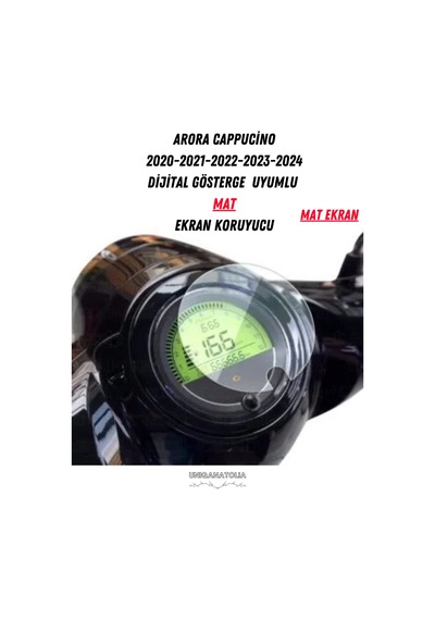 Arora Cappucino 2020-2024 Dijital Gösterge Uyumlu Mat Ekran Koruyucu