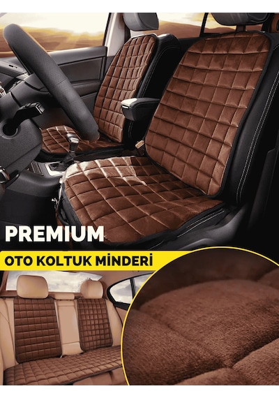 Peugeot 5008 Koltuk Minderi Ortopedik Cepli Araç Ve Kılıf Seti Tam Uyumlu, Taba Renk, Konforlu Tasarım