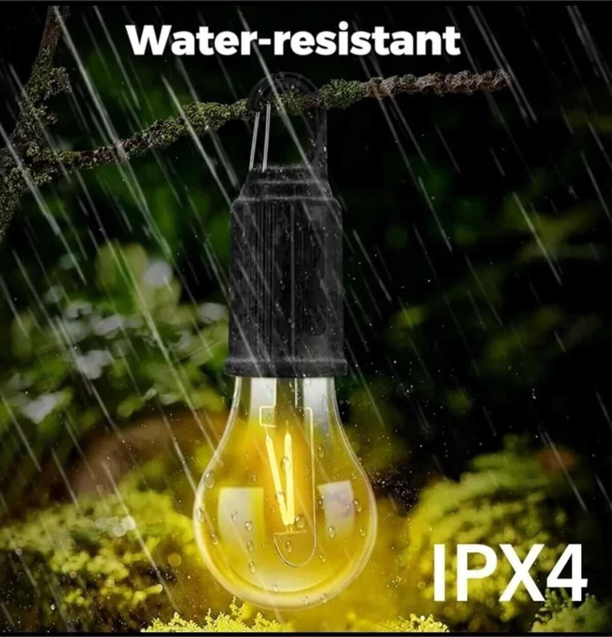 Taşınabilir Şarjlı Led Ampül Outdoor Kamp Bahçe Lambası 10w Askılı Kırılmaz Led Işık Çok Renkli