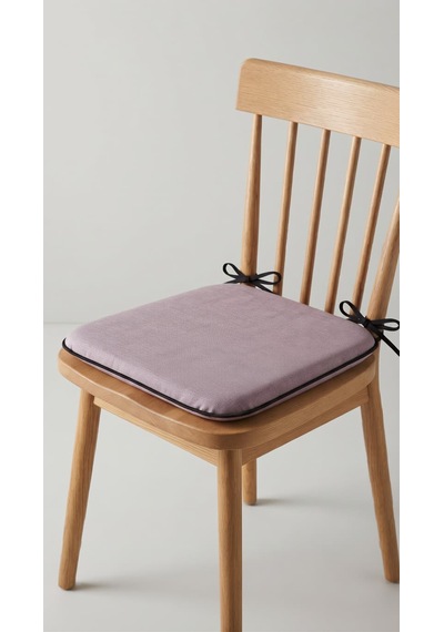 Bahçe Balkon Mutfak Kreş Sandalye Minderi Fermuarlı 40x40 6 Adet Düz Pembe 5 Cm Gri Sünger