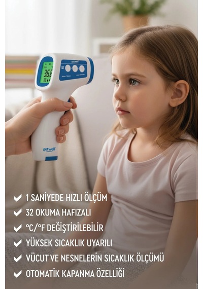 Getwell Kızıl Ötesi Temassız Alından Ateş Ölçer + Nebulizatör