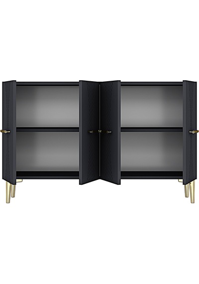 Ka1232ag Slim Konsol Ve Tv Sehpası Antrasit -gold 120cm Antrasit-gold
