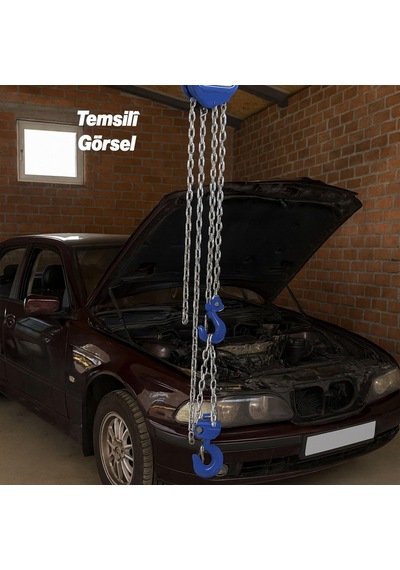 Zincirli Caraskal 2 Ton 5 Metre Profesyonel El Vinci Dayanıklı Yük Kaldırma Makinesi Aparatı