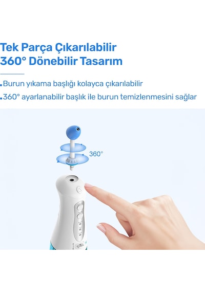 Npo Nicefeel Nj159 Profesyonel Temizleme Şarjlı Taşınabilir Nazal Bakım Burun Duşu
