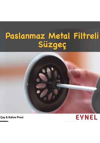 Kahve & Çay Presi, Paslanmaz Metal Süzgeçli Coffee French Press, Bitki Çayı Demliği 500 Ml Siyah Diğer