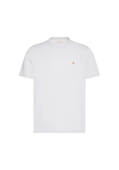 Calvin Klein Ss Badge 30s Jersey Erkek Tişört Beyaz