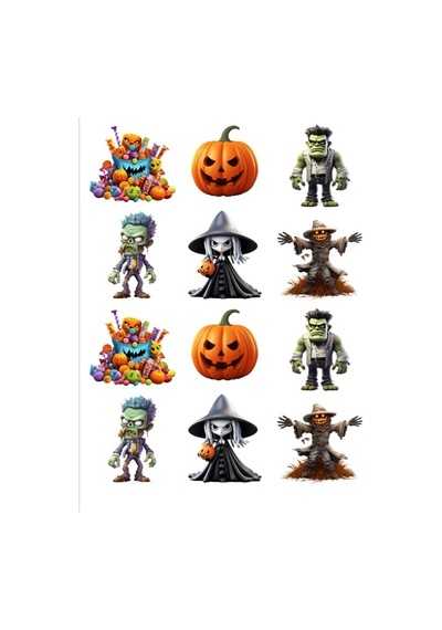 Korkunç Hallowen Sticker Set
