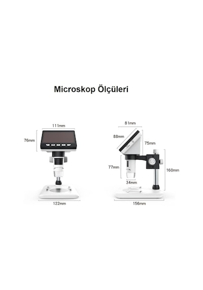Triline 1000x Dijital Lcd Ekranlı Usb Hd Mikroskop 1080p 4.3 İnç