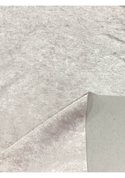 Enesar Home Parlak Kadife Açık Pudra Kumaş Döşemelik Kumaş (Likrasiz & Astarli) 100 x 140 cm