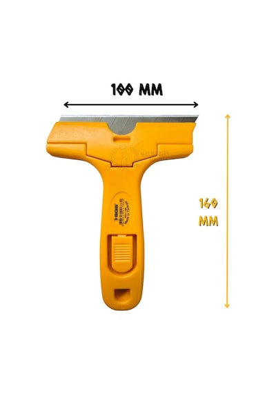 Sgs Profesyonel Saplı Cam Kazıma Bıçağı 2 Açılı 10 Cm.