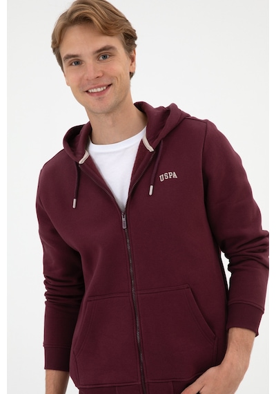 U.S. Polo Assn. Erkek Regular Fit Koyu Bordo Şardonlu Örme Hırka 50313755-VR177